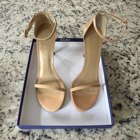 Stuart Weitzman Nudistsong High Heel Sandal; 9.5 nude - Picture 3 of 5